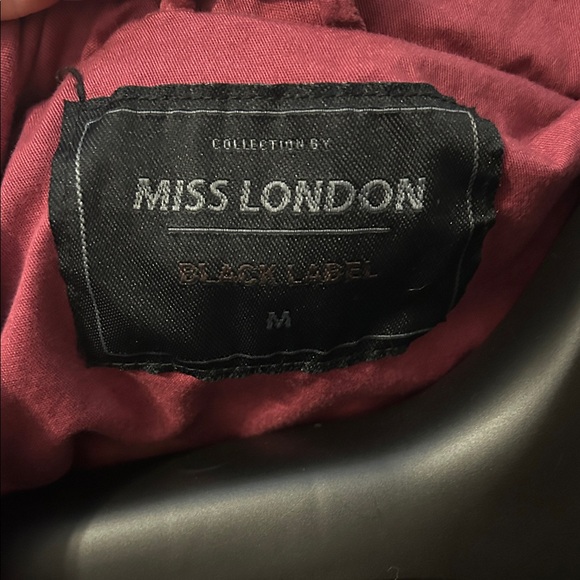 Miss London Burgundy Utility Jacket - Picture 2 of 5